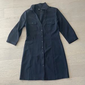 V neck dress in black. From MANGO store.